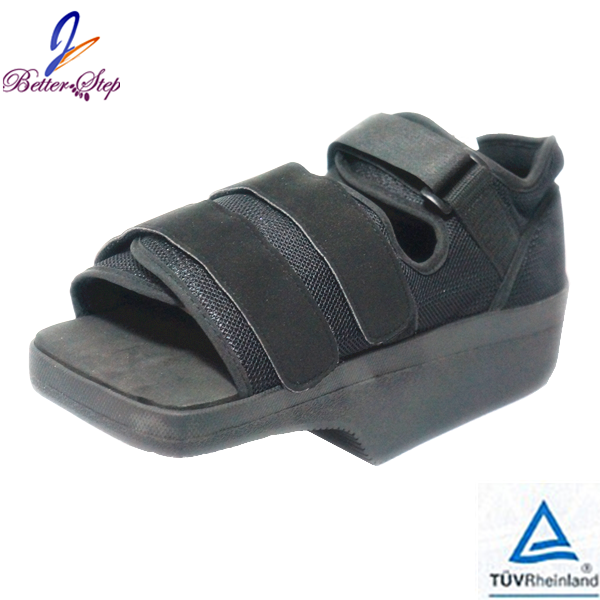 Zapato de cuña ortopédico médico con punta cuadrada, zapato médico para fracturas de dedos del pie