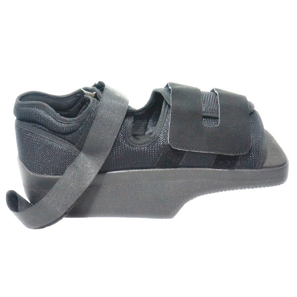 Zapato de cuña ortopédico médico con punta cuadrada, zapato médico para fracturas de dedos del pie